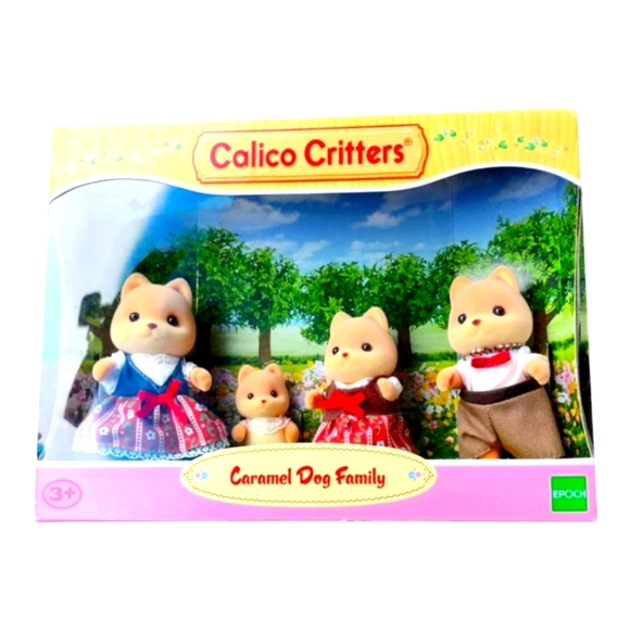 Epoch | Art | Calico Critters Caramel Dog Family Posable Figures | Poshmark